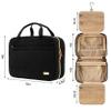Carrywell Toiletry Bag Travel Bag with Hanging Hook, Makeup Organizer Case, Water-Resistant Cosmetic Bag For Full-size Containers, Toiletries, Black Large (Not Made In China) view 4