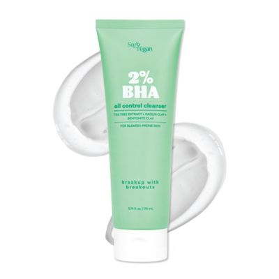 SoloVegan BHA Gel Cleanser | Lightweight, Vegan Korean Skincare for Oily, Acne-Prone Skin (Cleansing Gel, 5.74 fl.oz)