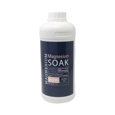 Magnesium Soak - 100% Pure Zechstein Transdermal Magnesium Oil Bath Soak for Relaxation, Skin Health, and Wellness - Magnesium Foot Soak and Bath Soak - 32oz