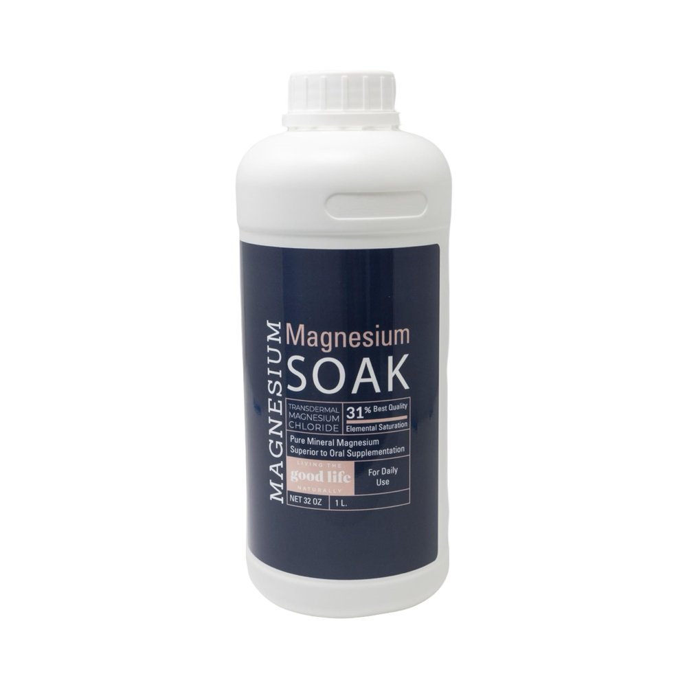 Magnesium Soak - 100% Pure Zechstein Transdermal Magnesium Oil Bath Soak for Relaxation, Skin Health, and Wellness - Magnesium Foot Soak and Bath Soak - 32oz