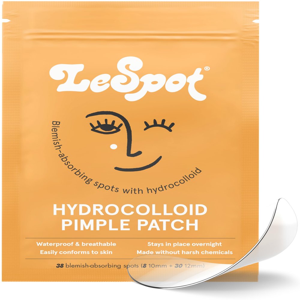 LeSpot Pimple Patches for Face Effective & Invisible Hydrocolloid Acne Patches for Covering Zits & Blemishes, Zit Patches for Face That Stay in Place, Korean Pimple Patches, 38 Count