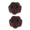 Beavorty 2pcs Flower Hair Claws for Comfortable Chignon Hair Extensions Secure Bun Fixator in Deep Brown for Stylish Ponytails and Wavy Looks view 1