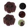 Beavorty 2pcs Flower Hair Claws for Comfortable Chignon Hair Extensions Secure Bun Fixator in Deep Brown for Stylish Ponytails and Wavy Looks view 3