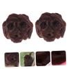 Beavorty 2pcs Flower Hair Claws for Comfortable Chignon Hair Extensions Secure Bun Fixator in Deep Brown for Stylish Ponytails and Wavy Looks view 4