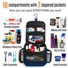 VENTURE 4TH Hanging Travel Toiletry Bag for Women & Men  Large Toiletry Organizer with 18 Compartments, Removable TSA Pouch, Travel Wash Bag for Toiletries, Makeup & Shaving Kit (Navy Blue) view 3