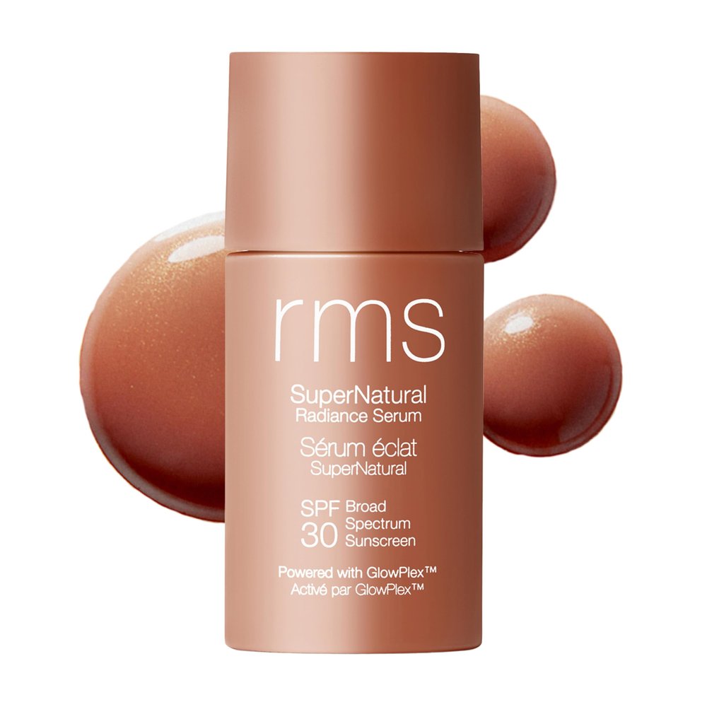 RMS Beauty Supernatural Radiance Serum SPF 30 - Lightweight Hydrating Facial Sunscreen with Antioxidants, Natural Glow Enhancer, Broad Spectrum UVA/UVB, 1 oz