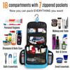 VENTURE 4TH Hanging Travel Toiletry Bag for Women & Men  Large Toiletry Organizer with 18 Compartments, Removable TSA Pouch, Travel Wash Bag for Toiletries, Makeup & Shaving Kit (Light Blue) view 3