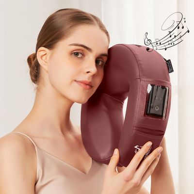 Master Massage Music Master Crescent Round High Fidelity Sound Face Cradle Cushion- Bluetooth Massage Pillow-Music Headrest Cushion Pad Musical Neck Support