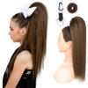 SEIKEA Ponytail Extension Cheer Ponytail Hair Piece, 16" Cheerleader Straight Ponytail Hairpiece Mocha Melt for Cheerleader Competition, Dance view 1