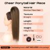 SEIKEA Ponytail Extension Cheer Ponytail Hair Piece, 16" Cheerleader Straight Ponytail Hairpiece Mocha Melt for Cheerleader Competition, Dance view 2