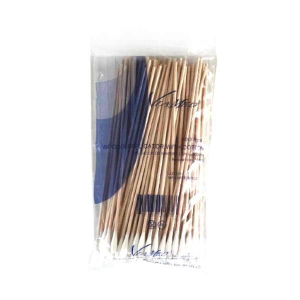 200 Pcs Count 6" Inch Long Cotton Swabs with Wooden Handles Cotton Tipped Applicator, Cleaning with Wood Handle for Oil Makeup Gun Applicators, Eye Ears Eyeshadow Brush and Remover Tool. Viamed