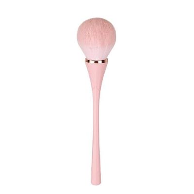 AKOAK 1 Pack Large Powder Mineral Brush, Kabuki Makeup Brush, Soft Nail Brush and Blush Brush, Daily Makeup Professional Loose Brush (Pink, Round Head)
