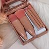5pcs Easy taken Travel Size Makeup Brush Set, Mini Makeup Brushes Small Complete Function Cosmetic Brushes Kit with Case Mirror, Eyeshadow Brush Set Makeup Brushes for Women Makeup (Pink) view 4