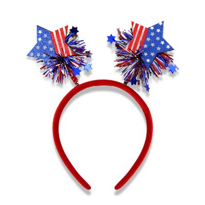 AIUPUOC 4th of July Headbands Independence Day Headband Patriotic Hair Accessories Hair Bands Fourth of July Outfits Hair Decorations USA Flag Star Head Bopper Hair Supplies 1Pcs