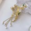 Butterfly Hair Clips Cute Flowers Hair Claw Clips Metal Gold Hair Jaw Clamps Non-slips Catch Clips with Pearls Tassel Rhinestones Designs Spring Summers Hair Styling Hair Accessories for Women Girls view 3