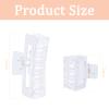 12 Pcs Rectangle Hair Clips, Hair Accessories for Women and Girls, Including 6 Pcs 4 Inch Large Claw Clips for Thick Hair and 6 Pcs 2 inch Small Hair Claw Clips for Thin Hair (Clear) view 3