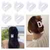 12 Pcs Rectangle Hair Clips, Hair Accessories for Women and Girls, Including 6 Pcs 4 Inch Large Claw Clips for Thick Hair and 6 Pcs 2 inch Small Hair Claw Clips for Thin Hair (Clear) view 4