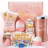 Birthday Gifts for Women Friendship, Rose Relaxing Spa Gifts Basket Set for Women, Self Care Gift Unique Happy Birthday Gifts Idea for Mom Her Best Friend Sister Wife Girlfriend Coworker Teacher Nurse view 1