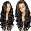 13x4 Body Wave Lace Front Wigs Human Hair for Black Women Glueless Wear and Go Brazilian Virgin HD Transparent Wet and Wavy Lace Front Wigs Pre-Plucked with Baby Hair (34Inch, Natural Color) view 2