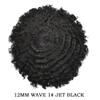Afro Curl Toupee For Black Men Brazilian Human Hair Lace Front Hair Units For Black Men Wave Human Hair Replacement Systems African American Kinky Curly Toupee Hairpiece Black Man Hair Unit (8''X10'', #1 JET BLACK-12MM Wave) view 2