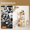 Aveniee Rotating Makeup Organizer for Vanity, 3 Tier Perfume Skincare Organizers and Storage for Bathroom Countertop, Clear Spinning Counter Shelf Cosmetic Holder for Dresser,Gold view 4
