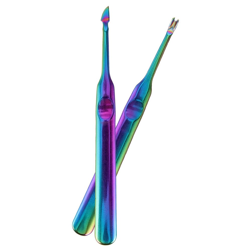 FOMIYES 2pcs Stainless Steel Cuticle Remover Pusher for Nail Care Professional Dual-sided Manicure Tool for Home Salon Use Compact Design for Easy Handling