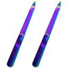 FOMIYES 2pcs Stainless Steel Dual Sided Nail Files for Manicure and Pedicure Metal Nail Care Tools for Smooth and Polish for Salon and Home Use view 1