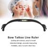 Bow Line Ruler Foldable Eyebrow Makeup Ruler Microblading Permanent Makeup Eyebrow Marker Ruler Eyebrow Mapping Tool Kit Featuring Bow with String (Black) view 3