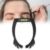 Bow Line Ruler Foldable Eyebrow Makeup Ruler Microblading Permanent Makeup Eyebrow Marker Ruler Eyebrow Mapping Tool Kit Featuring Bow with String (Black) view 4