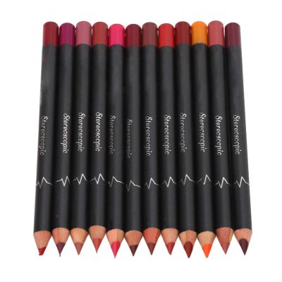 12Pcs Lip Liner Contour Pencil, Lip Liner Contour Pencil Matte Lipstick Set for Beauty Lovers Lipstick Pencil Makeup Tool Set Lip Contour Pencil Matte Lipstic