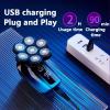 Electric Razor for Men, 5 in 1 Electric Shaver Hairdresser Rechargeable Shaver for Men Shave Their Heads view 3