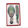 HXSCOO Peacock Design Peacock Cosmetic Mirror Comb Set Wedding Gifts Birthday Gifts (Color : Gray) view 1