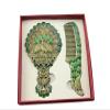 HXSCOO Peacock Design Peacock Cosmetic Mirror Comb Set Wedding Gifts Birthday Gifts (Color : Gray) view 2