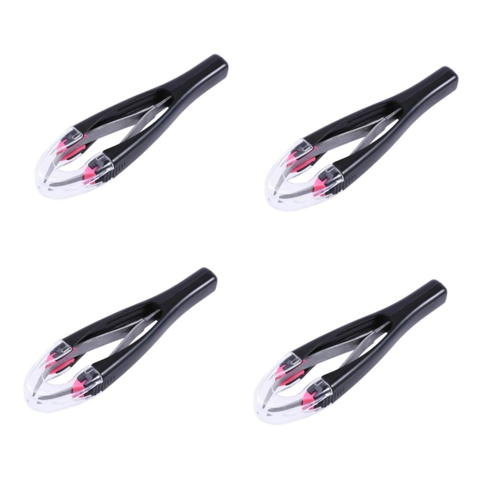 Beatifufu 4pcs Automatic Retractable Eyebrow Tweezers for Precise Facial Hair Removal Smart Portable and Design Random Colors for Effortless Grooming