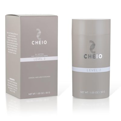 Cheio - Hair Thickening Fibers - 30g - Level 2 (Light Brown) - Keratin Fibers for Bald Spots & Thinning Hair for Men and Women - Covers Spots in Seconds - Quick Solution for Hair Loss
