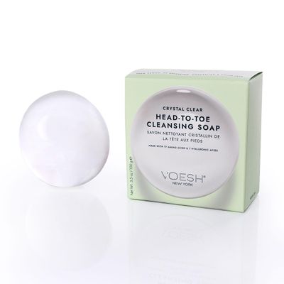 VOESH pH-Balancing Vegan Clear Soap for Sensitive Skin - Unscented, Mild Cleansing Bars for Face & Body - Gentle, Natural Soap for Women and Men - Fragrance Free