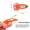Bow Hair Clips for Girls - 8 Pack Orange Cute Toddler Hair Clips, Barrettes & Bows, Alligator Lined Snap Clips, Baby Girls Hair Accessories for Little Kids, Children & Teens view 3