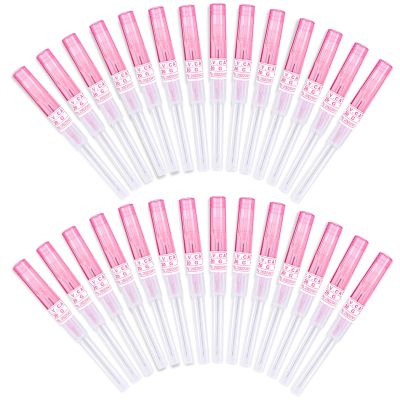 50Pcs Piercing Needles 14g 16g 18g 20g 22g IV Catheter Needles for Ear Nose Lip Tongue Belly Nipple Cartilage Piercings Disposable Stainless Steel Hollow Body Piercing Needles Tool