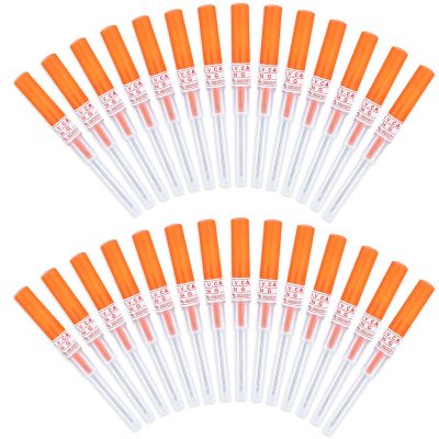 Beautidots 50Pcs Piercing Needles 14g 16g 18g 20g 22g IV Catheter Needles for Ear Nose Lip Tongue Belly Nipple Cartilage Piercings Disposable Stainless Steel Hollow Body Piercing Needles Tool