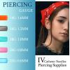 Beautidots 50Pcs Piercing Needles 14g 16g 18g 20g 22g IV Catheter Needles for Ear Nose Lip Tongue Belly Nipple Cartilage Piercings Disposable Stainless Steel Hollow Body Piercing Needles Tool view 2