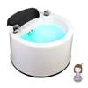 AMEERR Round Footbath Feet Soaking Tub Foot Bath Spa with Heat and Massage Acupoint Great for Getting The Dead/Old Skin Off Your Feet Health Manicure Basin Pedicure Spa Bathtub (Size : Bath) view 1