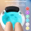 AMEERR Round Footbath Feet Soaking Tub Foot Bath Spa with Heat and Massage Acupoint Great for Getting The Dead/Old Skin Off Your Feet Health Manicure Basin Pedicure Spa Bathtub (Size : Bath) view 2