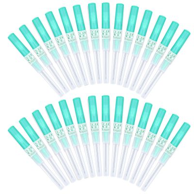 Beautidots 50Pcs Piercing Needles 14g 16g 18g 20g 22g IV Catheter Needles for Ear Nose Lip Tongue Belly Nipple Cartilage Piercings Disposable Stainless Steel Hollow Body Piercing Needles Tool