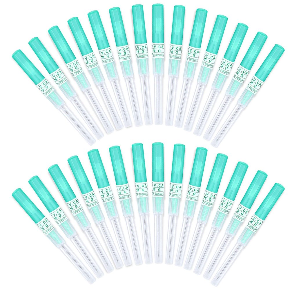 Beautidots 50Pcs Piercing Needles 14g 16g 18g 20g 22g IV Catheter Needles for Ear Nose Lip Tongue Belly Nipple Cartilage Piercings Disposable Stainless Steel Hollow Body Piercing Needles Tool