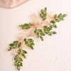 BERYUAN Green Teardrop Crystal Pearls Hair Comb with Gold, Handmade Fashion Jewelry Hair Accessory for Women, Bridal Side Combs for Wedding, Daily Life Wear, Parties, Celebrations view 4