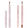 2 Pack Retractable Lip Brush, Double-Ended Lip Brush for Lipstick Lip Gloss Lip Liner Makeup Brushes Portable Travel Lipstick Brush Lip Balm Applicator with Cap view 1