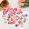 200 PCS Girl's Flower Hair Elastic Bands, Multicolor Mini Hair Bands Seamless Ponytail Holder Tiny Rubber Bands Hair Bobbles Toddler Hair Accessories for Girls view 3