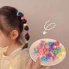 200 PCS Girl's Flower Hair Elastic Bands, Multicolor Mini Hair Bands Seamless Ponytail Holder Tiny Rubber Bands Hair Bobbles Toddler Hair Accessories for Girls view 4