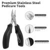 Ingrown Toenail Clippers, Upgraded 11Pcs/set Nail Treatment Foot Tool Kit, Pedicure Knife Nail Lifter Cutter Cuticle Manicure Kit Foot Care Toe Nail File for Podiatrist Ingrown Seniors Adult view 4