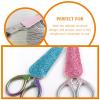 2 Pcs Glitter Nail Scissor Covers | Pu Leather Protective Sleeves for Manicure & Pedicure | Stylish Scissor Protectors for Nail & Toenail Care view 2